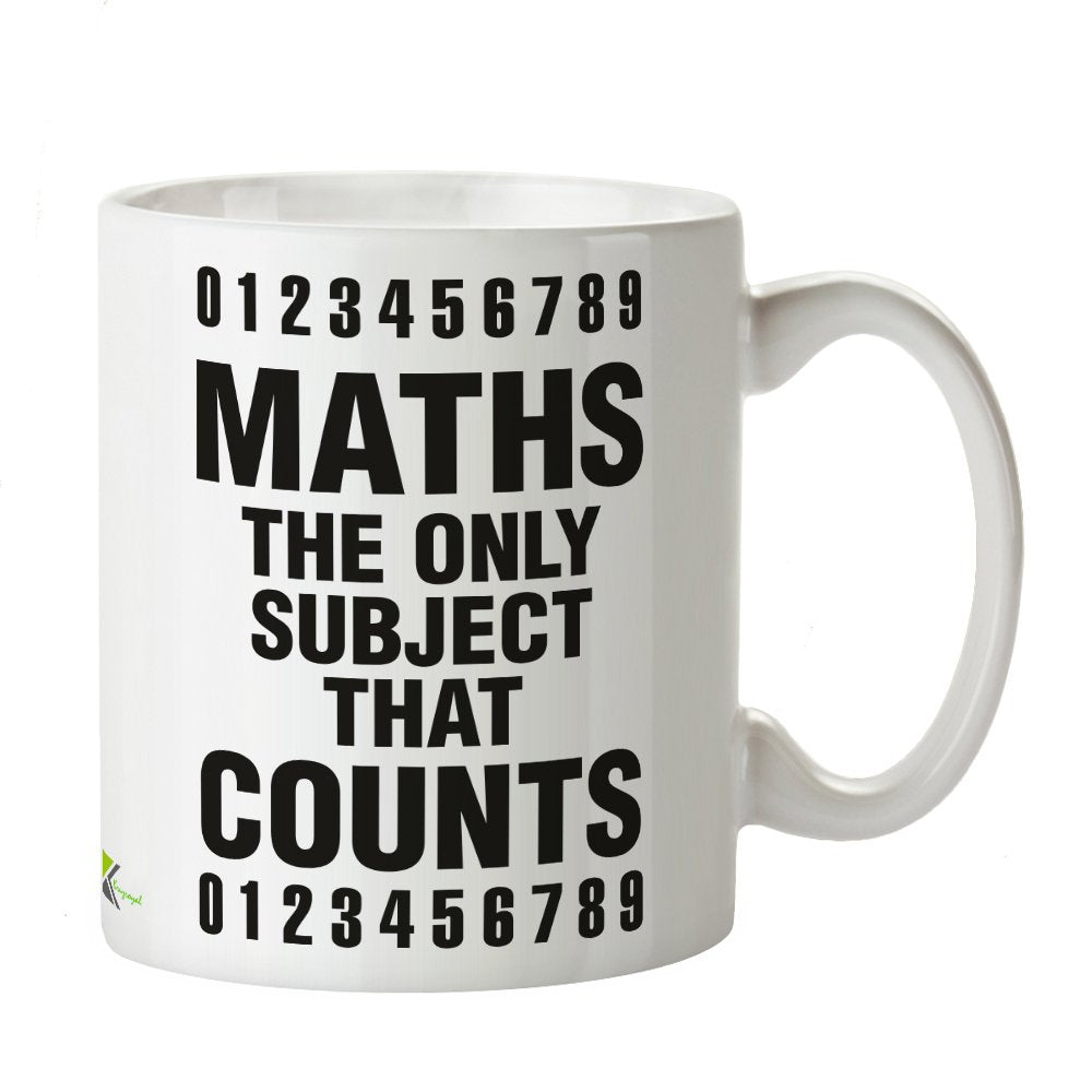 Kruzroyal DZ266 Maths The only Subject That Counts Funny Novelty Great Gift Idea Coffee Tea Mug