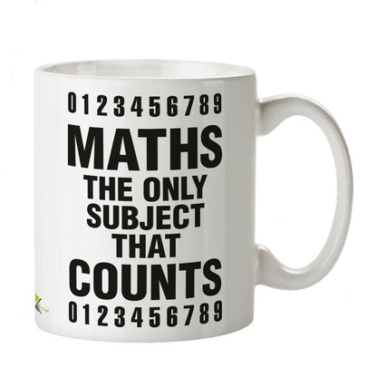 Kruzroyal DZ266 Maths The only Subject That Counts Funny Novelty Great Gift Idea Coffee Tea Mug