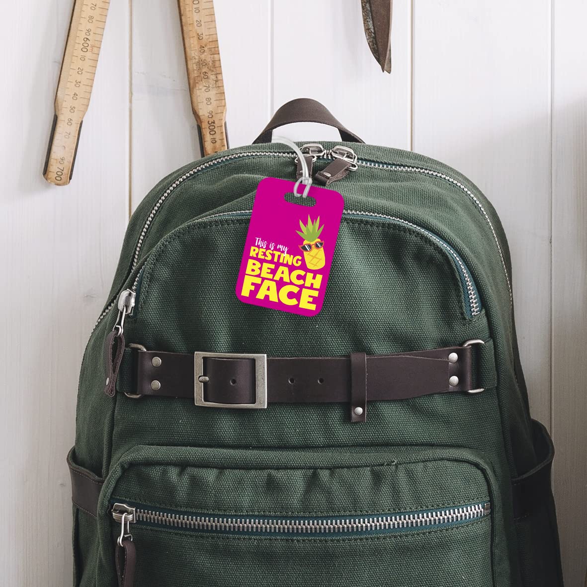 LT162 This is My Resting Beach Face Novelty Funny Unique Designer Gift Glossy Plastic Suitcase Luggage Tag