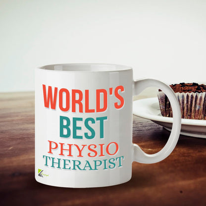 Kruzroyal DZ871 World's Best Physiotherapist Mug 11oz - White Ceramic Cup for Physio, Sports Therapist - Thank You, Graduation, Leaving Present
