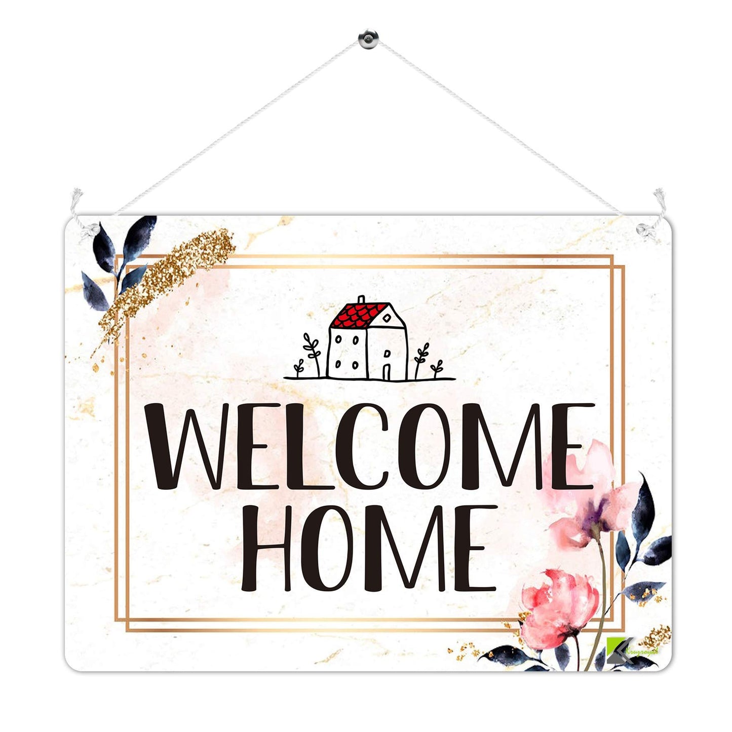 Kruzroyal MP411 Welcome Home Funny Novelty Retro Vintage Metal Wall Sign Plaque 20cm x 15cm