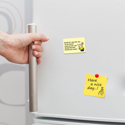 Kruzroyal FM159 Instead of a sign that says; "do not disturb" i need one that says; "already disturbed proceed with caution" Novelty Funny Gift Idea Glossy Rectangle Metal Fridge Magnet