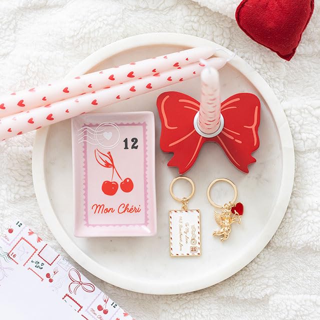 Cupid’s Delivery Cherub Keyring | Enamel Valentine’s Keychain | Cute Cupid Accessory for Keys or Bags | Pocket-Sized Love Token | Romantic Gift for Her or Him