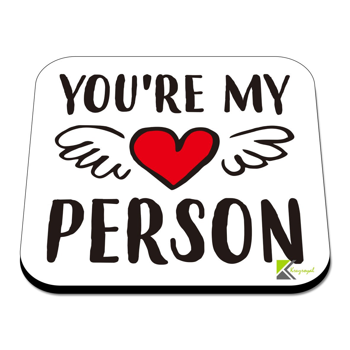 CS518 You're My Person Novelty Funny Coffee Tea Drink Gift Glossy MDF Wooden Coaster