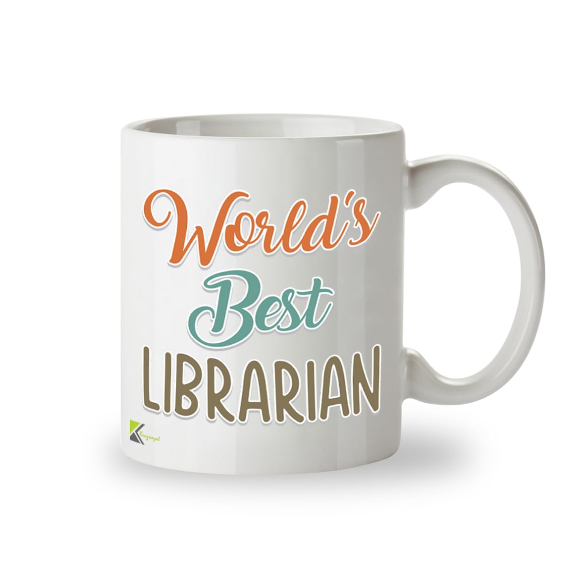 Kruzroyal DZ854 World's Best Librarian Mug 11oz - White Ceramic Cup for Book Lover, Library Assistant - Ideal Birthday, Thank You, Retirement Present