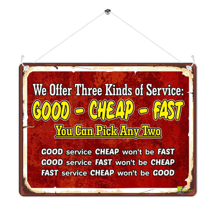 Kruzroyal MP423 We offer three kinds of service : Good - Cheap - Fast Funny Novelty Retro Vintage Metal Wall Sign Plaque 20cm x 15cm
