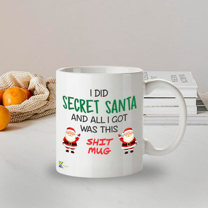 Kruzroyal Funny Secret Santa Mug, Novelty Coffee Cup, Office Gag Gift for Work Colleague