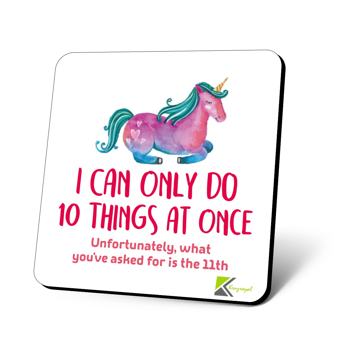 CS736 I can only do 10 things at once. Unfortunately, what you've asked for is the 11th Novelty Funny Coffee Tea Drink Glossy MDF Wooden Coaster | Gift for Colleagues Mums Women Men Boss