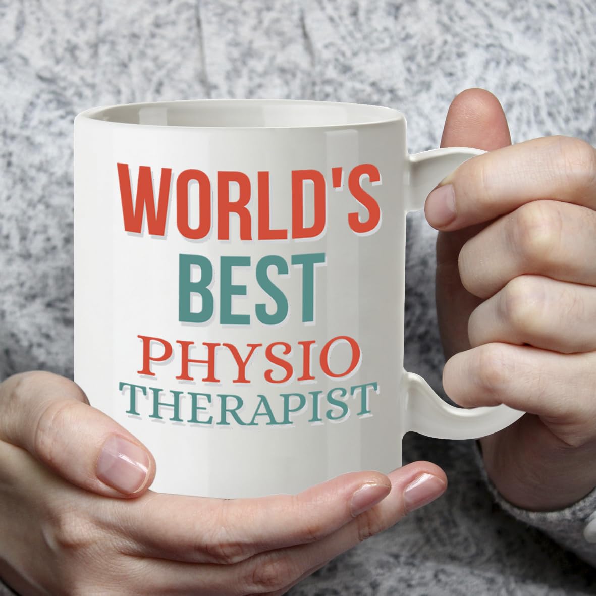Kruzroyal DZ871 World's Best Physiotherapist Mug 11oz - White Ceramic Cup for Physio, Sports Therapist - Thank You, Graduation, Leaving Present