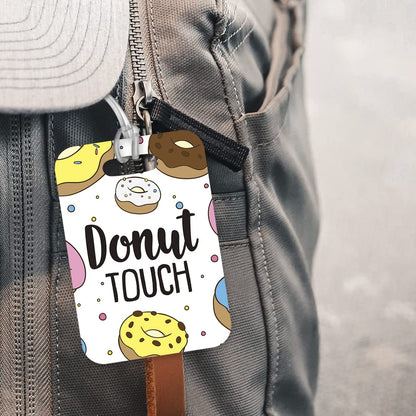 LT072 Donut Touch Novelty Funny Unique Designer Gift Glossy Plastic Suitcase Luggage Tag