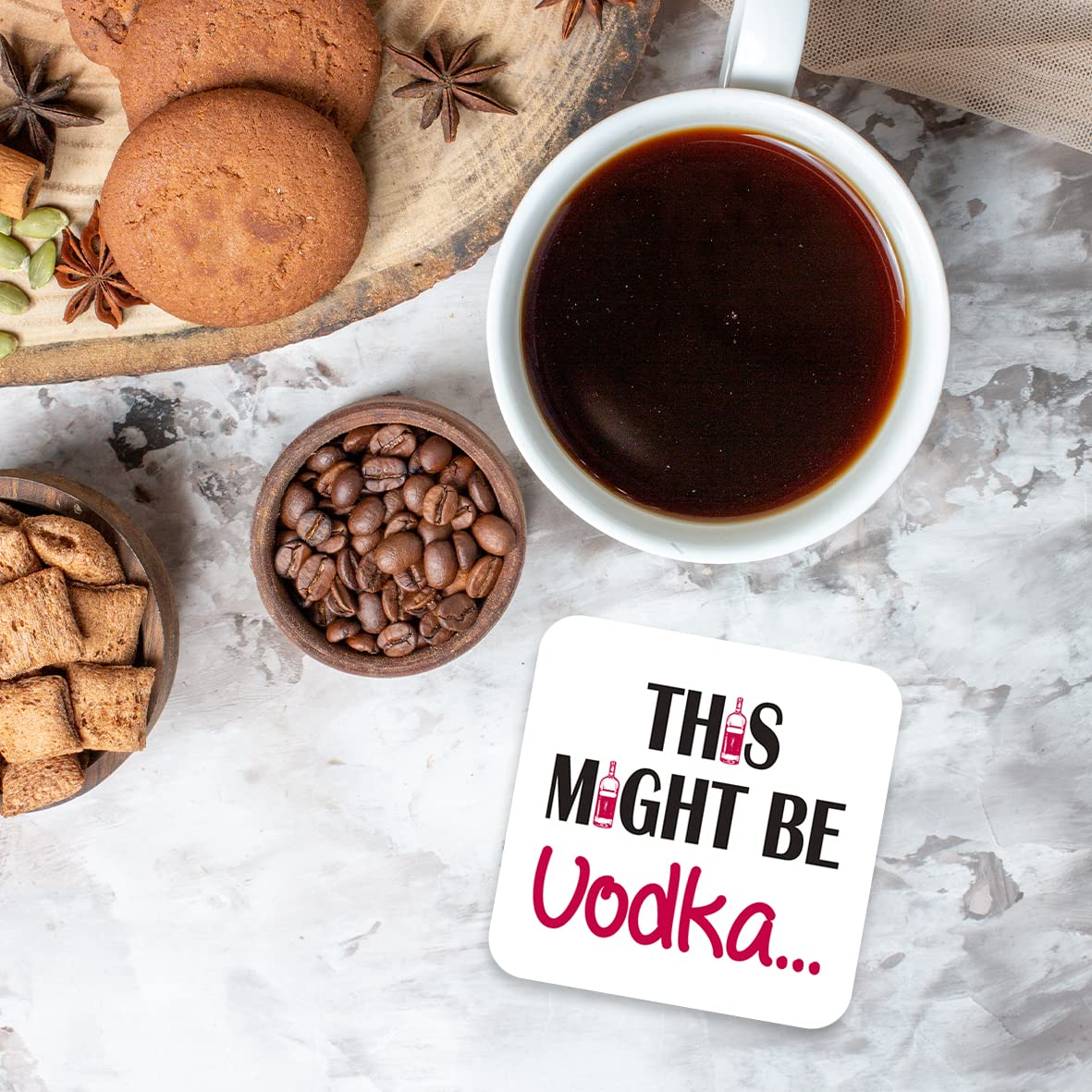 CS517 This Might Be Vodka... Novelty Funny Coffee Tea Drink Gift Glossy MDF Wooden Coaster