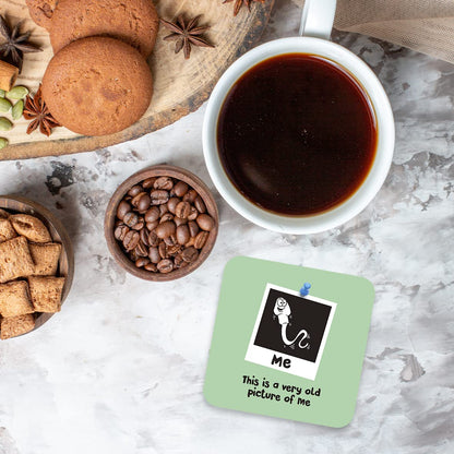 CS662 Me (Sperm) This is a Very Old Picture of me Novelty Funny Coffee Tea Drink Gift Glossy MDF Wooden Coaster