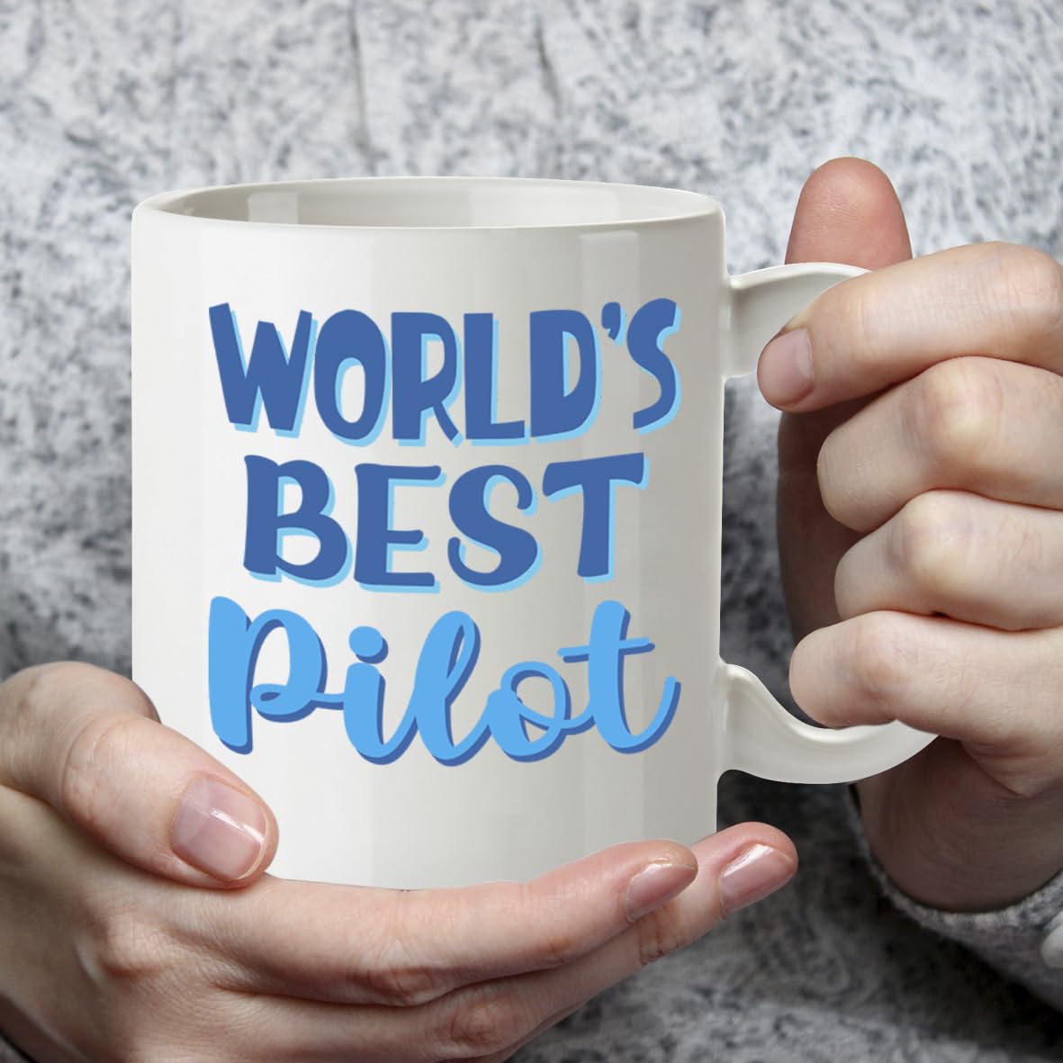 Kruzroyal DZ885 World's Best Pilot Mug 11oz - White Ceramic Cup for Captain, Aviator - Ideal Birthday, Graduation, Retirement Present