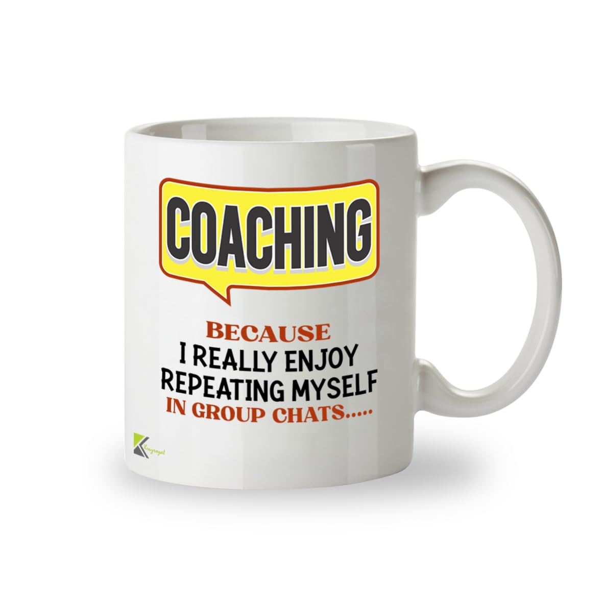 Kruzroyal DZ966 Funny Coach Mug - Repeating Myself in Group Chats Sarcastic Mentor Trainer Gift - Witty Team Leader Manager Coffee Cup - 11oz White Ceramic