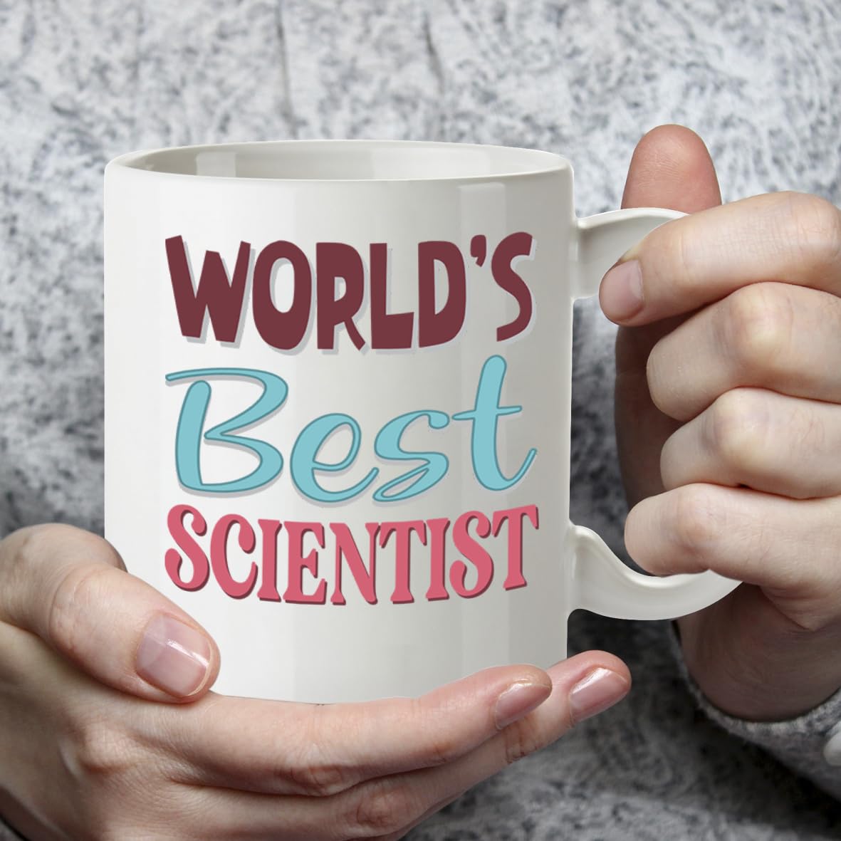 Kruzroyal DZ856 World's Best Scientist Mug 11oz - White Ceramic Cup for Researcher, Chemist - Ideal Birthday, Graduation Present