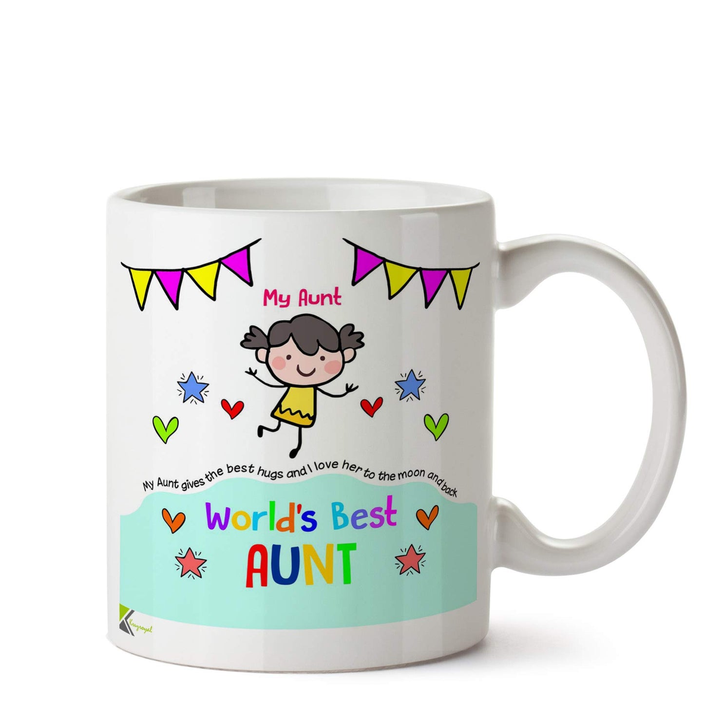 Kruzroyal DZ787 World's Best Aunt Funny Novelty Great Gift Idea Coffee Tea Ceramic Mug