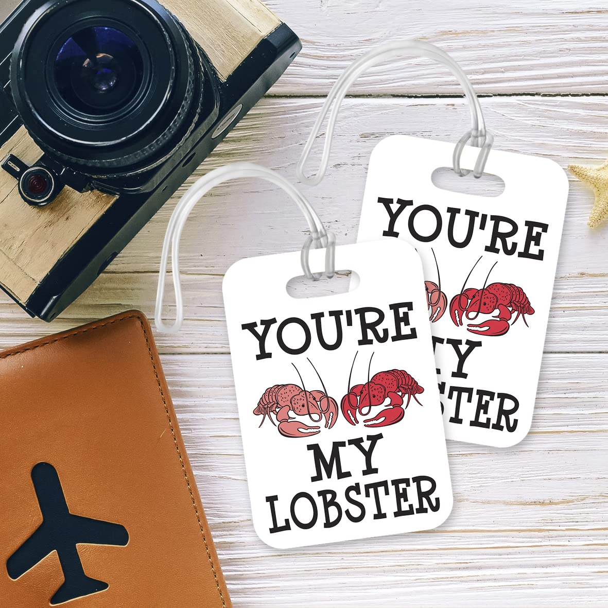 LT119 You're My Lobster Novelty Funny Unique Designer Gift Glossy Plastic Suitcase Luggage Tag