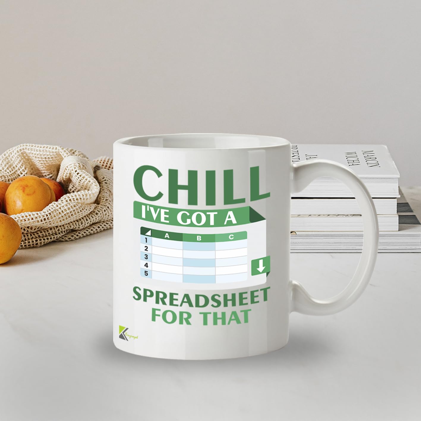 Kruzroyal Chill I Got A Spreadsheet Funny Mug - Novelty Accountant Data Analyst Gift for Work Colleague Men Women