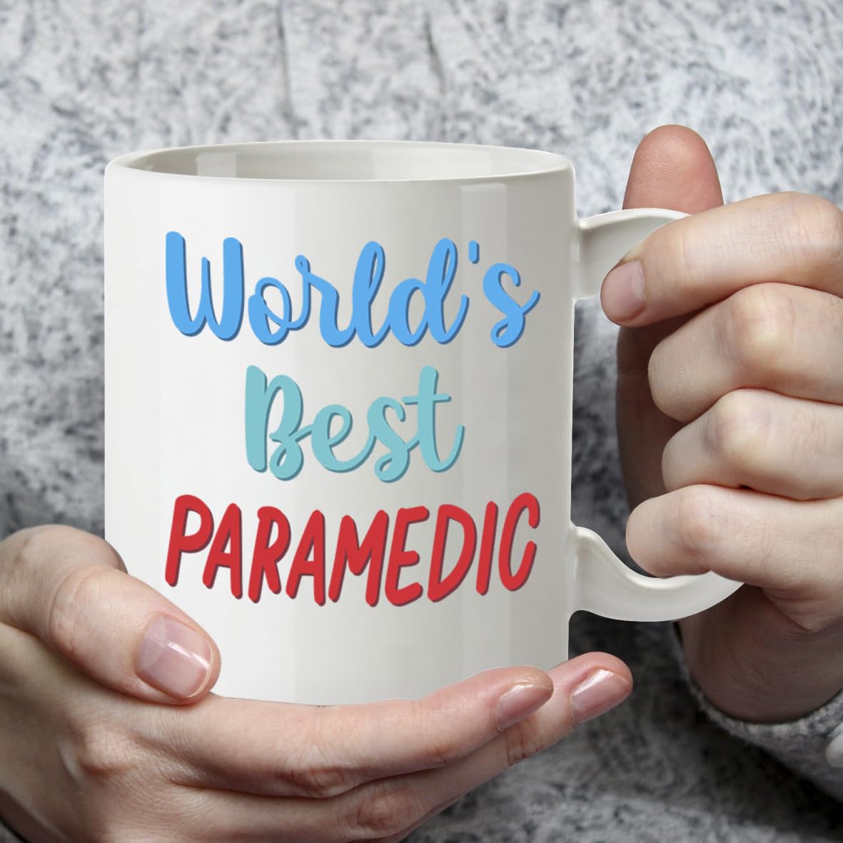 Kruzroyal DZ870 World's Best Paramedic Mug 11oz - White Ceramic Cup for First Responder, Ambulance Crew - Thank You, Graduation, Leaving Present