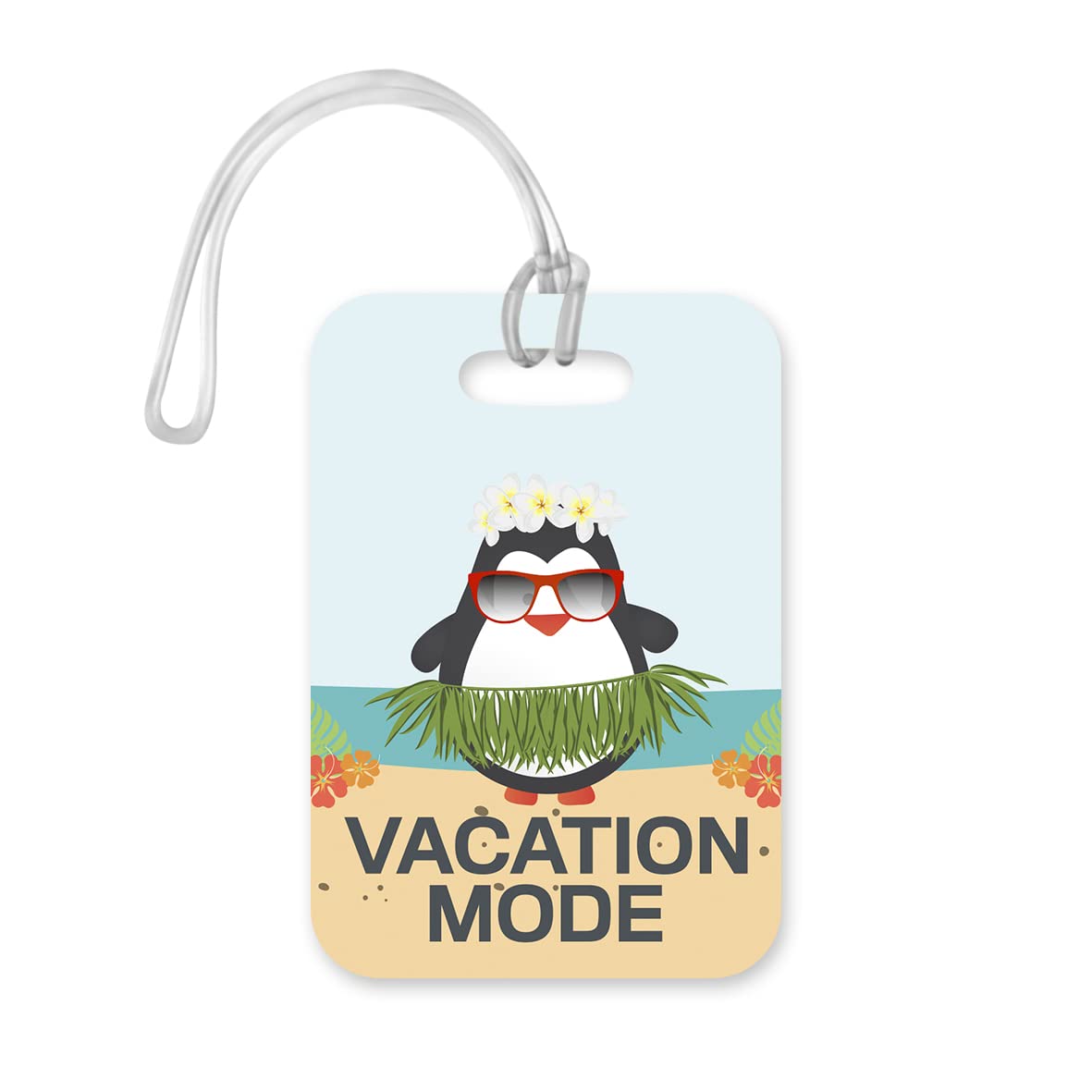 LT071 Vacation Mode Novelty Funny Unique Designer Gift Glossy Plastic Suitcase Luggage Tag