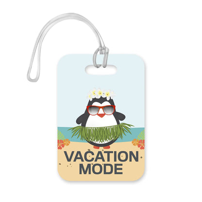 LT071 Vacation Mode Novelty Funny Unique Designer Gift Glossy Plastic Suitcase Luggage Tag