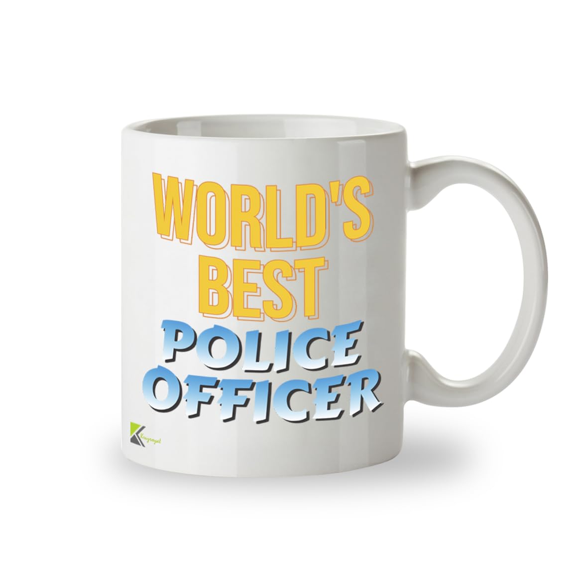 Kruzroyal DZ848 World's Best Police Officer Mug 11oz - White Ceramic Cup for Cop, PC - Ideal Birthday, Retirement, Passing Out Present