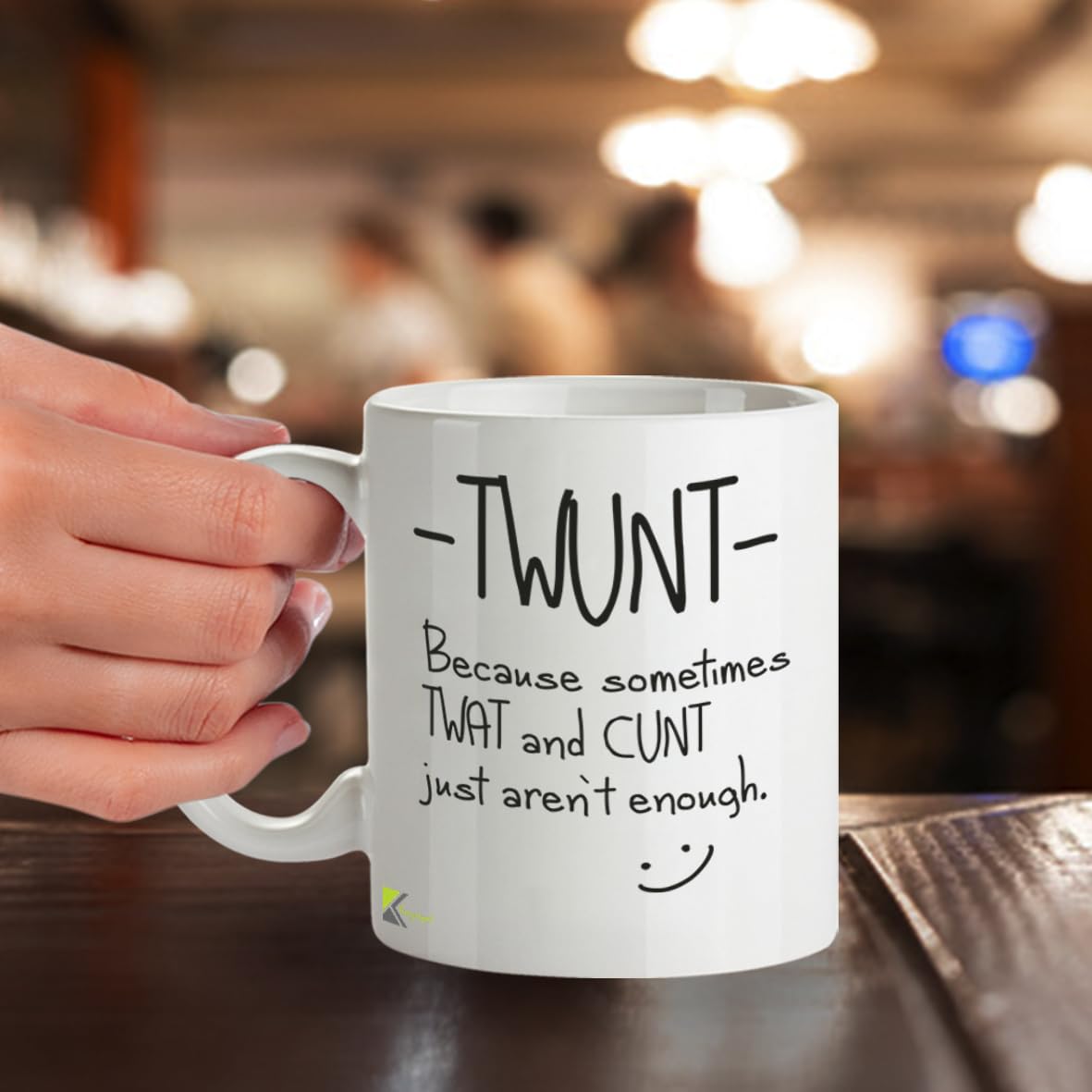 Kruzroyal DZ280 TWUNT- Because Sometimes TWAT and C*NT just aren't Enough Funny Novelty Great Gift Idea Coffee Tea Mug | Rude Gift for Friend, Colleague | Secret Santa Coffee Cup, 11oz