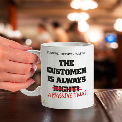 Kruzroyal Funny Customer Service Mug, Novelty Coffee Cup, Gift for Colleague, Coworker