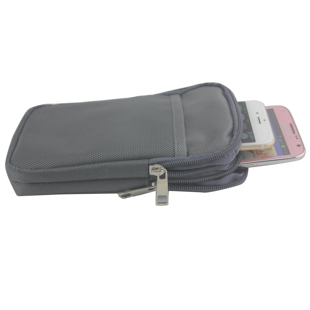 Grey Universal Tactical Army Camouflage Gray Belt Velcro Case Cover Belt Loop Hip Holster Pouch Case Mobile Phone For Nokia Lumia HTC One X Blackberry Bold Curve Q10 Z10 Apple iPhone 4 s 5 5S 6 6 Plus Samsung Galaxy S3 S2 S4 S5