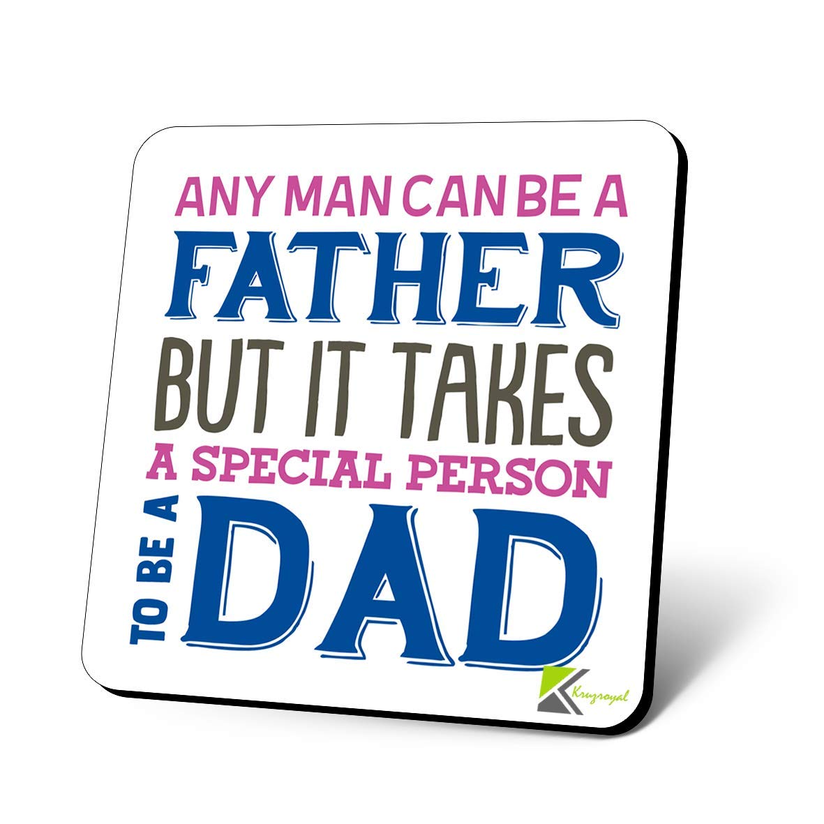 CS1193 Any Man can be a Father but it Takes a Special Person to be a DAD Novelty Funny Coffee Tea Drink Gift Glossy MDF Wooden Coaster
