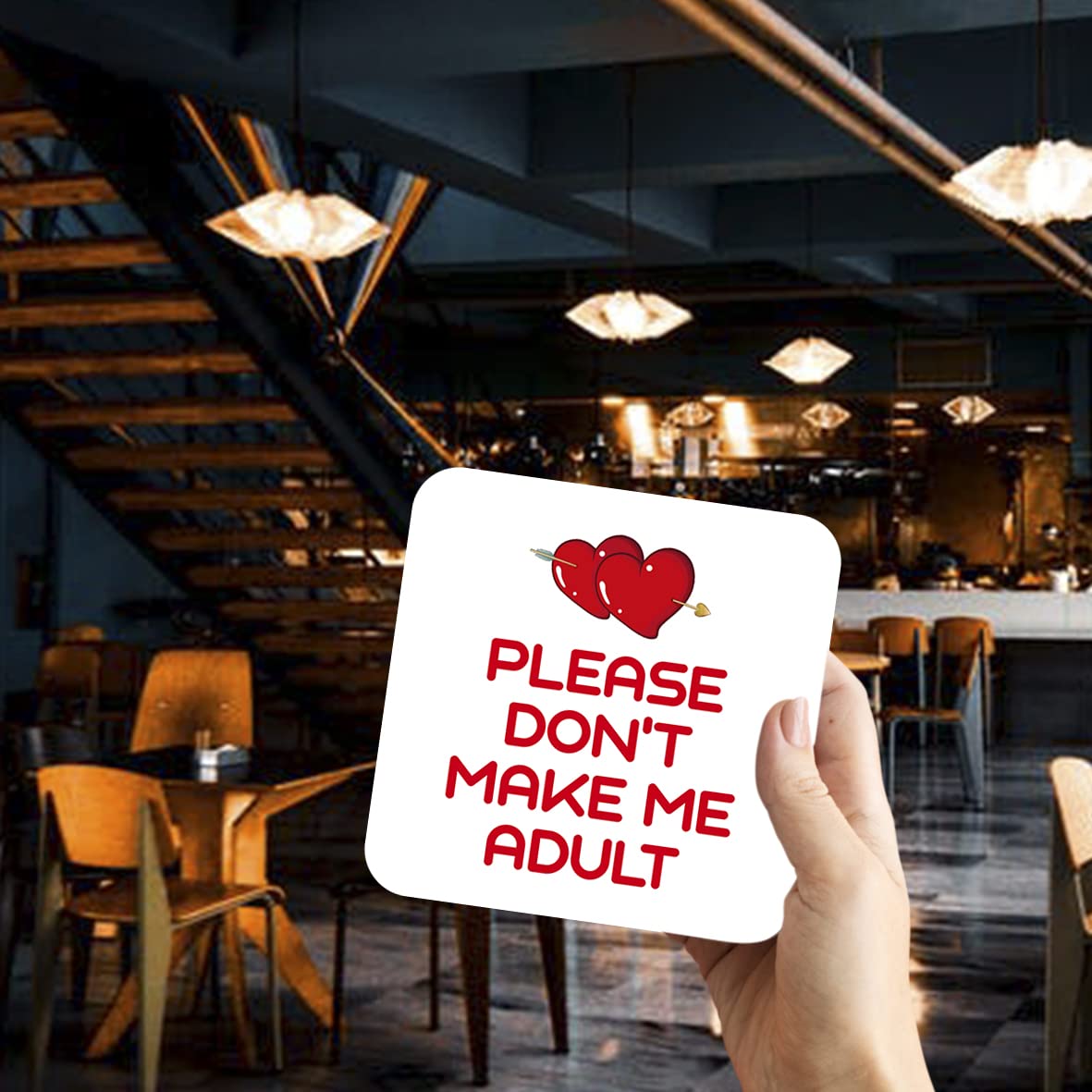 CS745 Please Don't Make me Adult Novelty Funny Coffee Tea Drink Gift Glossy MDF Wooden Coaster