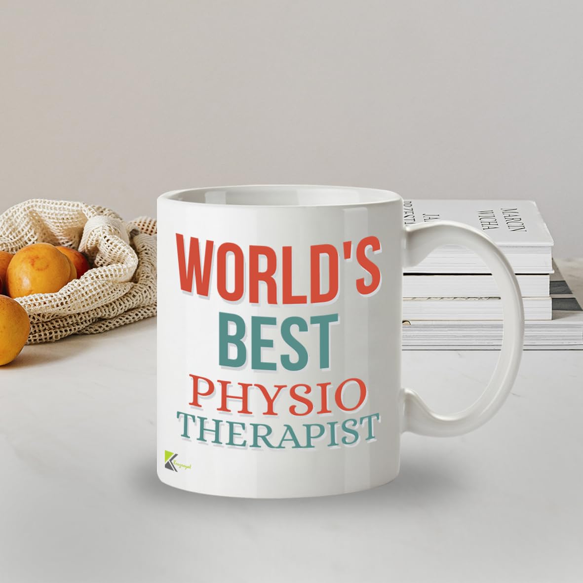 Kruzroyal DZ871 World's Best Physiotherapist Mug 11oz - White Ceramic Cup for Physio, Sports Therapist - Thank You, Graduation, Leaving Present