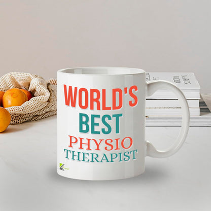 Kruzroyal DZ871 World's Best Physiotherapist Mug 11oz - White Ceramic Cup for Physio, Sports Therapist - Thank You, Graduation, Leaving Present