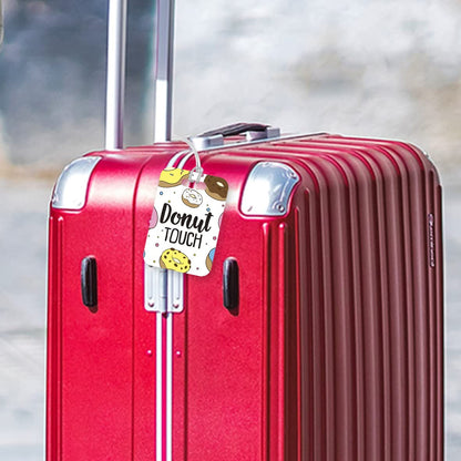 LT072 Donut Touch Novelty Funny Unique Designer Gift Glossy Plastic Suitcase Luggage Tag