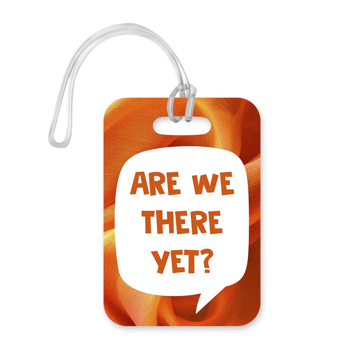 LT017 are we There Yet? Novelty Funny Unique Designer Gift Glossy Plastic Suitcase Luggage Tag