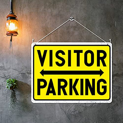 Kruzroyal MP333 VISITOR PARKING. Funny Novelty Retro Vintage Metal Wall Sign Plaque 20cm x 15cm