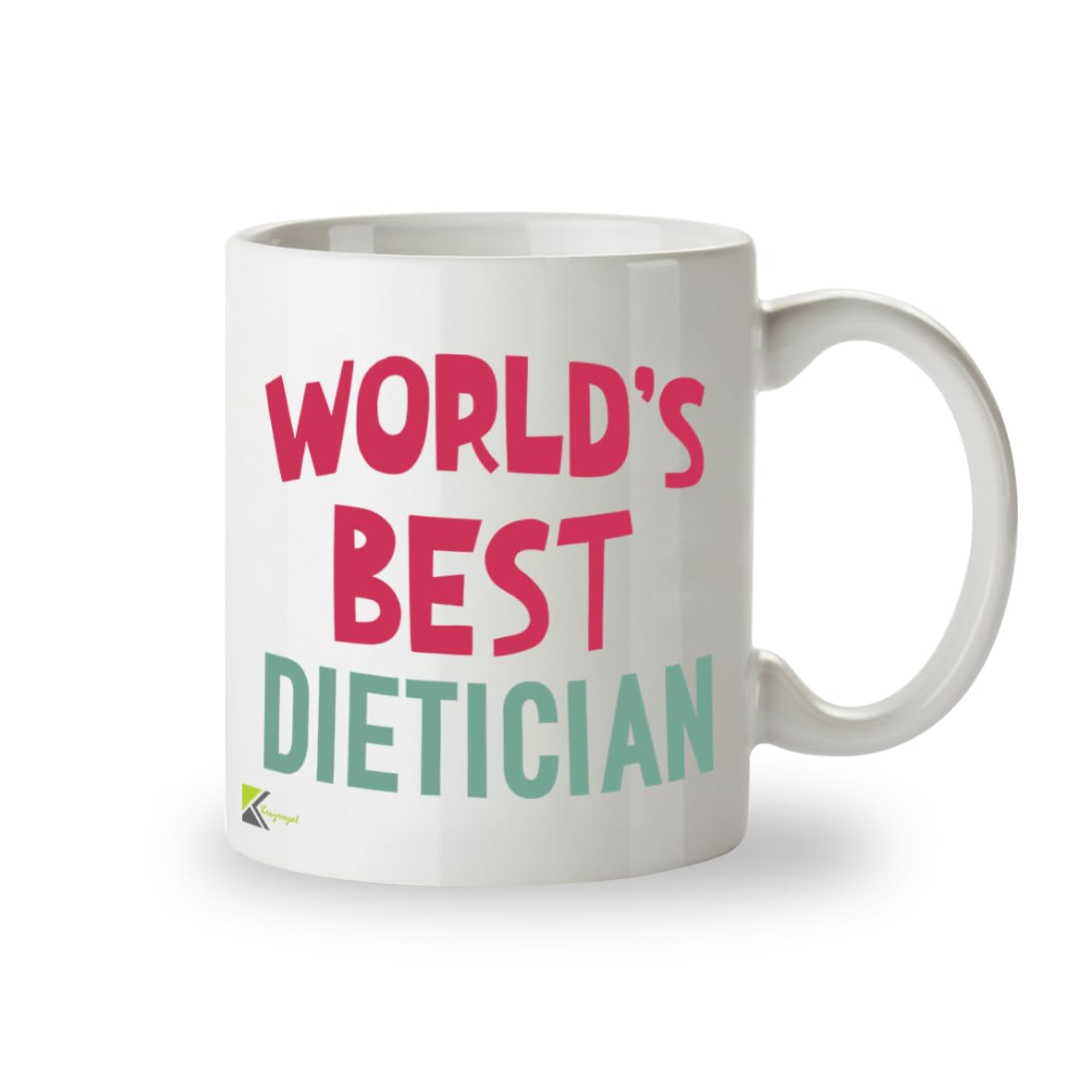 Kruzroyal DZ882 World's Best Dietician Mug 11oz - White Ceramic Cup for Nutritionist, Health Coach - Thank You, Birthday, Leaving Present