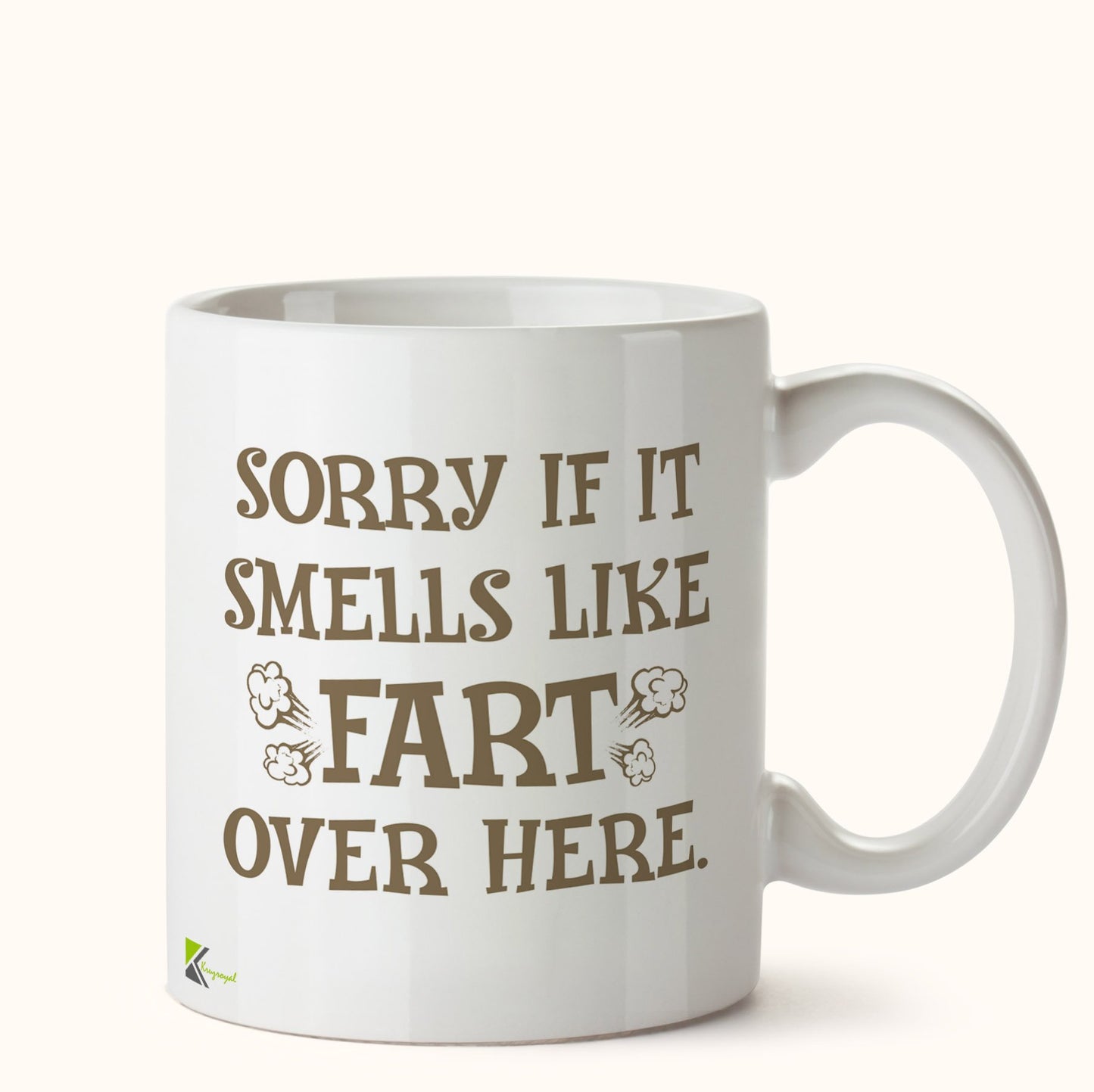 Kruzroyal DZ423 Sorry if it Smells Like Fart Over here Funny Novelty Great Gift Idea Coffee Tea Mug