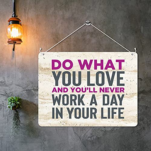 Kruzroyal MP481 Do what you love and you'll never work a day in your life Funny Novelty Retro Vintage Metal Wall Sign Plaque 20cm x 15cm