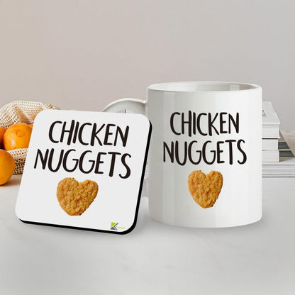 Kruzroyal SM092 Chicken Nuggets Novelty Funny - 11OZ Mug & Matching Coaster Set