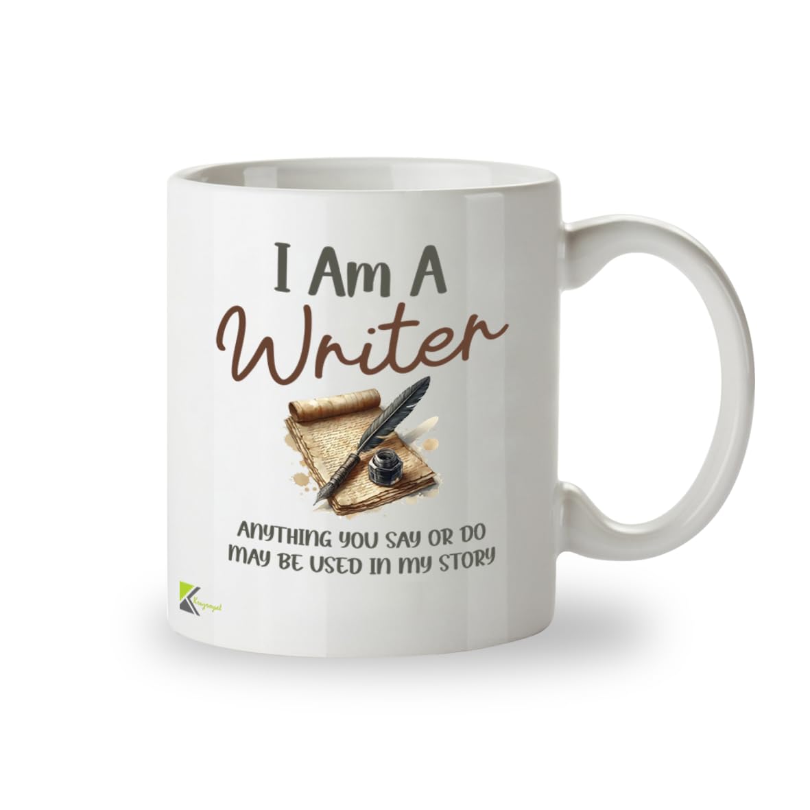 Kruzroyal DZ961 Funny Writer Mug Anything You Say May Be Used in My Story Witty Author, Novelist, Poet, Journalist Gift - Literary Coffee Cup 11oz White Ceramic