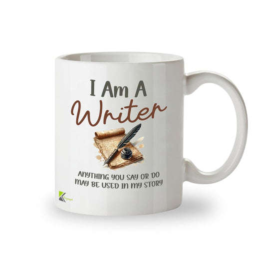 Kruzroyal DZ961 Funny Writer Mug Anything You Say May Be Used in My Story Witty Author, Novelist, Poet, Journalist Gift - Literary Coffee Cup 11oz White Ceramic