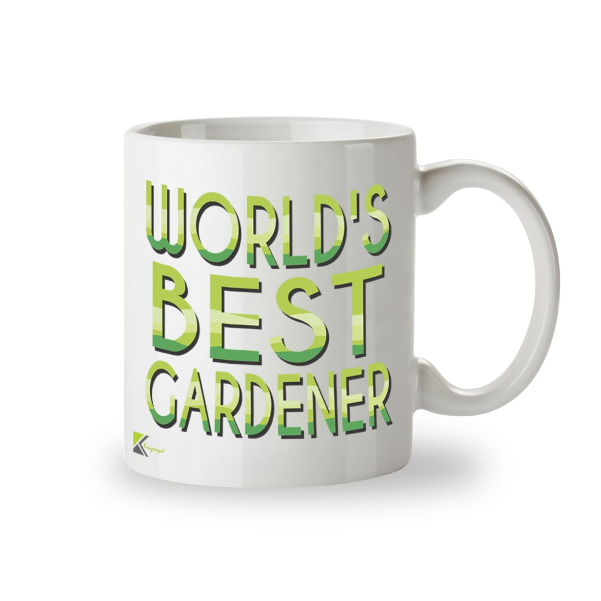 Kruzroyal DZ876 World's Best Gardener Mug 11oz - White Ceramic Cup for Dad, Grandad, Allotment Holder - Funny Birthday, Father's Day Present