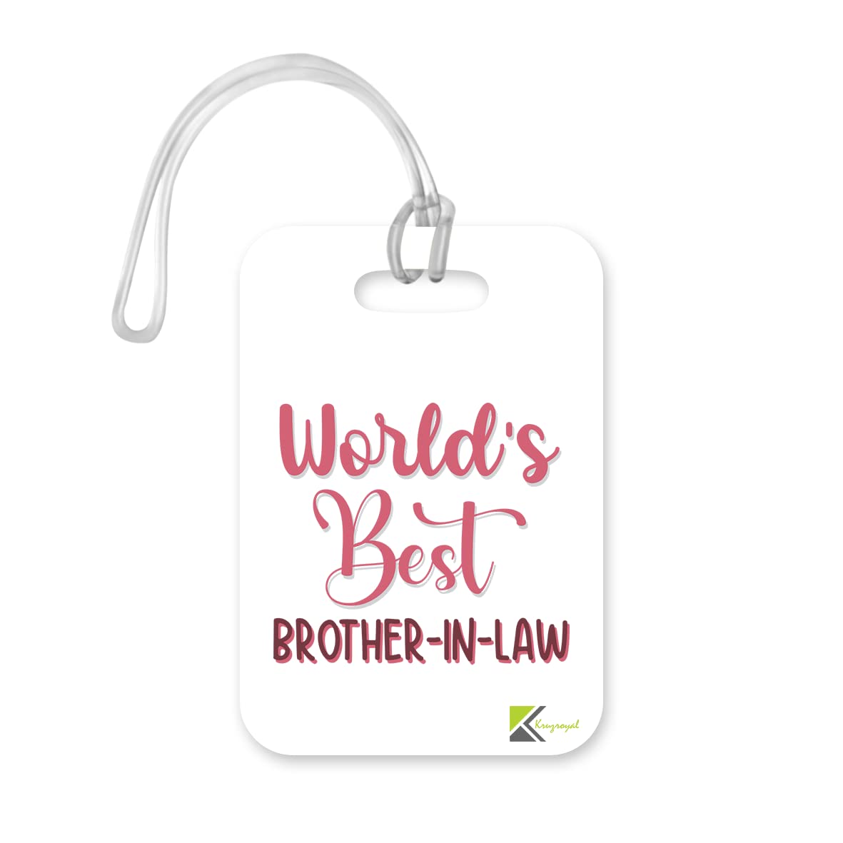 LT497 World's Best Brother-in-Law Novelty Funny Unique Designer Gift, Suitcase, Glossy Plastic Luggage Tag for Brother-in-Law
