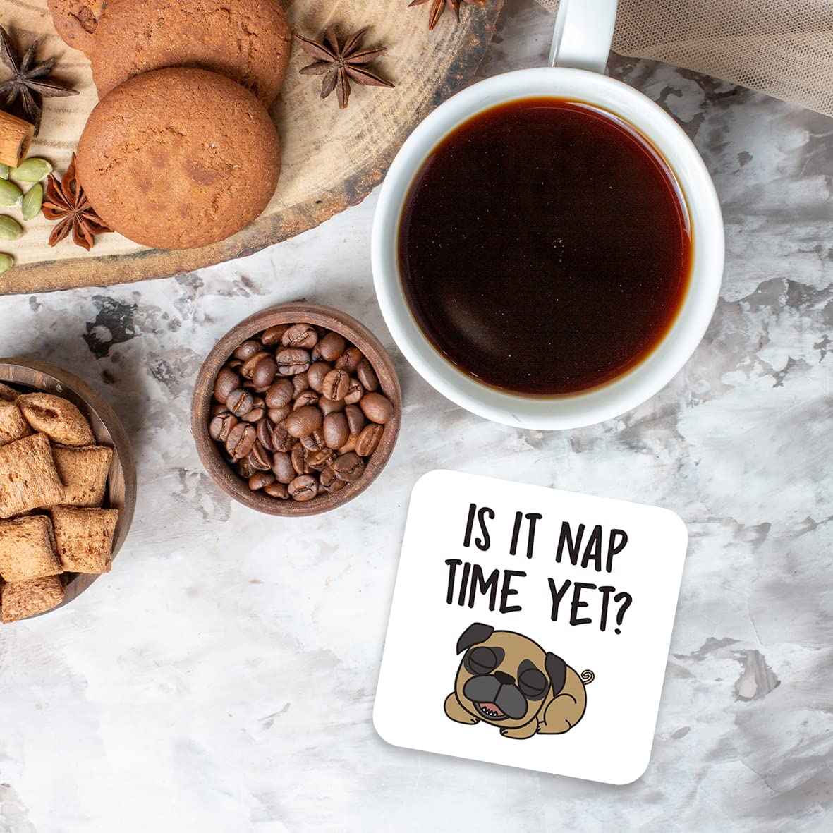 CS704 is it nap time Yet? Novelty Funny Coffee Tea Drink Gift Glossy MDF Wooden Coaster
