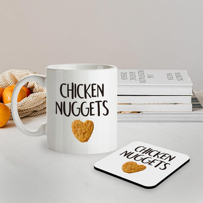 Kruzroyal SM092 Chicken Nuggets Novelty Funny - 11OZ Mug & Matching Coaster Set
