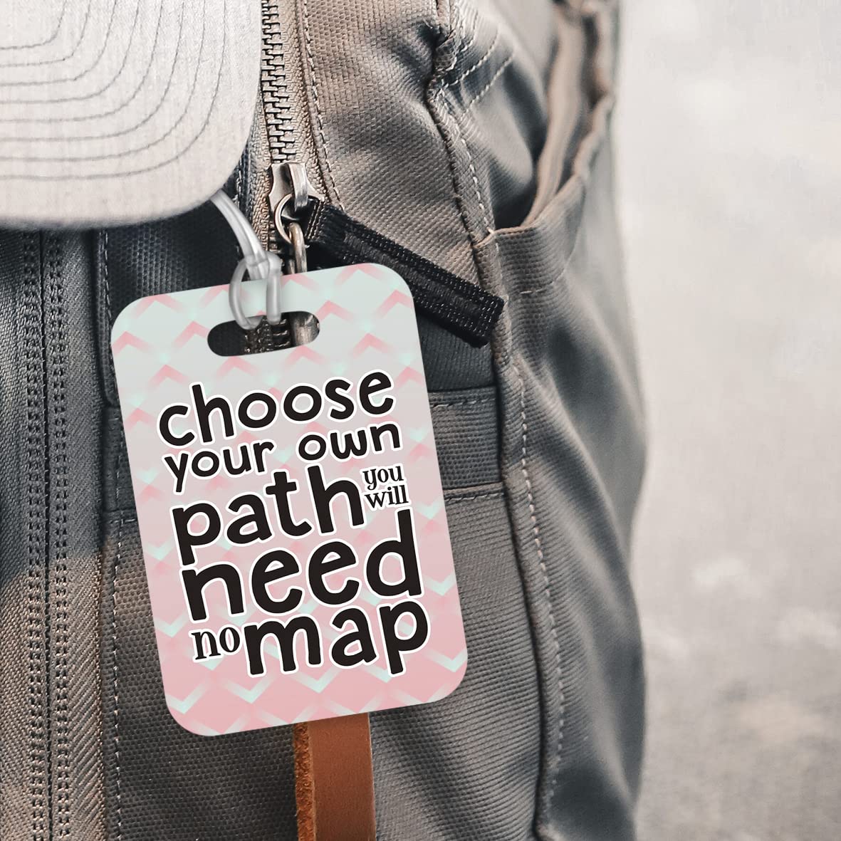 LT210 Choose Your own Path You Will Need no map Novelty Funny Unique Designer Gift Glossy Plastic Suitcase Luggage Tag