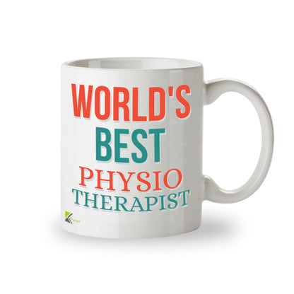 Kruzroyal DZ871 World's Best Physiotherapist Mug 11oz - White Ceramic Cup for Physio, Sports Therapist - Thank You, Graduation, Leaving Present