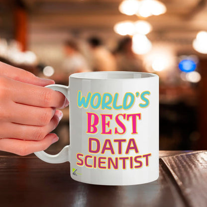 Kruzroyal DZ891 World's Best Data Scientist 11OZ Tea/Coffee Mug Cup - Unique Coffee Cup and Gift Ideas, Data Scientist's Mug