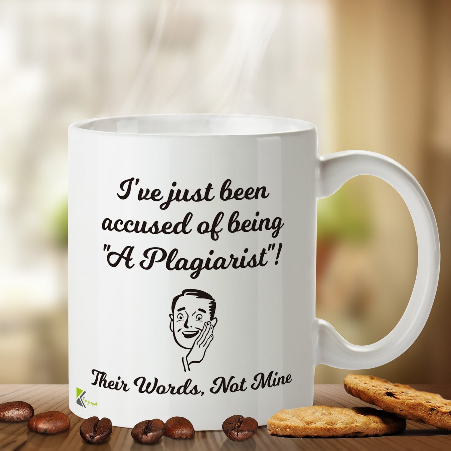 Kruzroyal DZ455 I've just Been Accused of Being A Plagiarist! Their Words, Not Mine. Funny Novelty Great Gift Idea Coffee Tea Mug